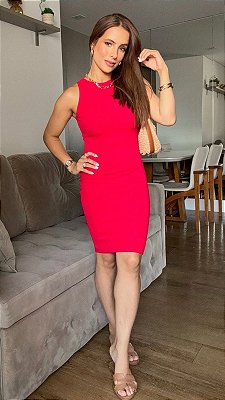 VESTIDO CANELADO REGATA