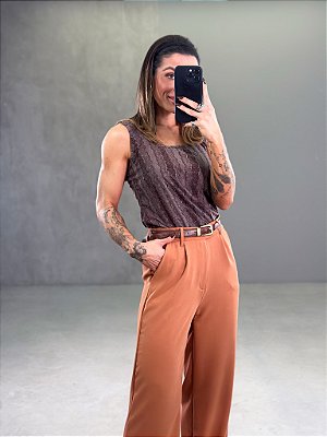BLUSA JANICE MARROM
