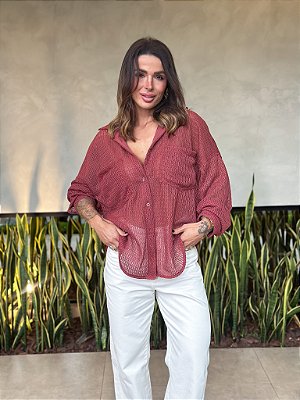 CAMISA CINTIA CROCHE