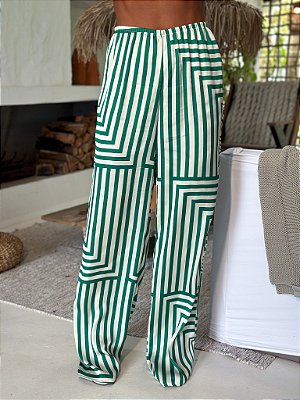 Calça Larine Listrado Verde
