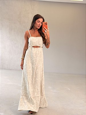 VESTIDO BIANCA MIDI TRIGO