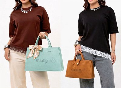 Kit Lady Bag + T-shirt Renda