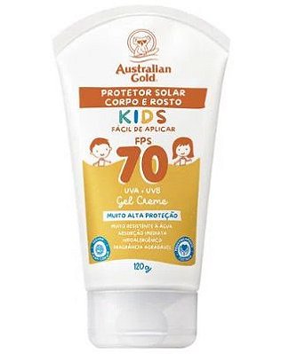 Protetor Solar Infantil Australian Gold Kids FPS70 - 120g