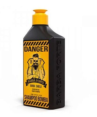 Shampoo Bomba Danger Barba E Cabelo 250ml Barba Forte