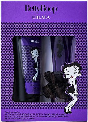 Kit Betty Boop Uhlala Deo Colônia 50ml + Body Lotion hidratante corporal- 100ml.