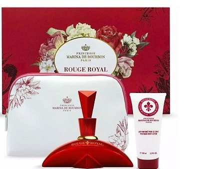 Kit Marina de Bourbon Rouge Royal Eau de Parfum 100ml + Body Lotion 100ml + Nécessaire.