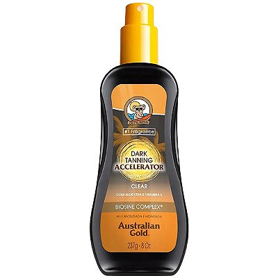 Spray Gel Bronzeador Australian Gold  Accelerator Dark Tanning 237g
