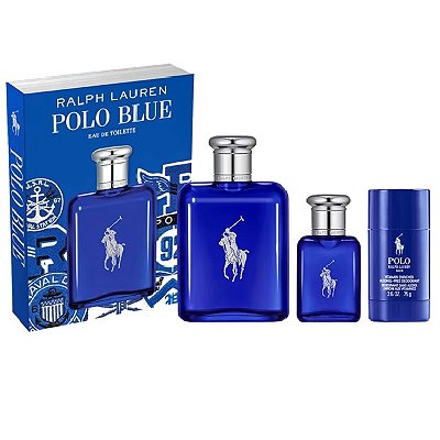 Coffret Polo Blue Ralph Lauren  Eau de Toilette ( 3 Produtos )