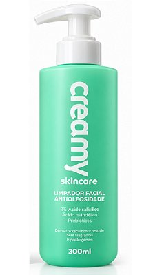 Creamy Limpador Facial Antioleosidade - Gel de Limpeza Facial 300 ml