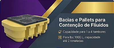 Pallets e Bacia de Contenção