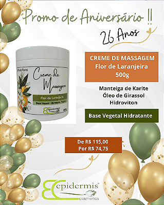 Creme de Massagem Hidratante Flor de Laranjeira - 500g