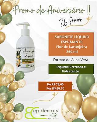 Sabonete Líquido Espumante 350 ml - Flor de Laranjeira
