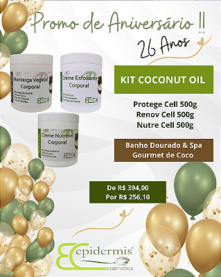 Kit Banho Dourado & SPA Gourmet de Coco