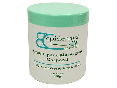 Creme Massagem Corporal Argila Verde e Óleo de Semente de Uva 500 g