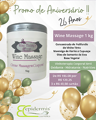 Wine Massage - Creme Massagem Corporal 1 kg
