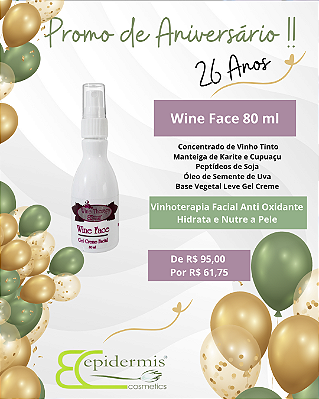 Wine Face- Gel Creme Facial 80 ml