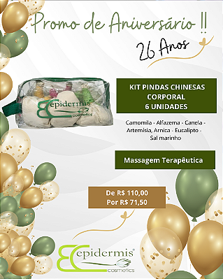 Kit Pindas Chinesas Corporais - 06 unidades