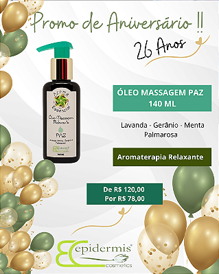 Óleo Para Massagem Relaxante PAZ - 140 ml