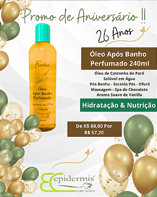 Óleo Após Banho Perfumado Castanha do Pará e Vanilla 240ml