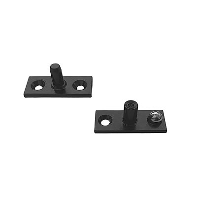 Kit pivô superior + pivô inferior para porta pivotante de vidro temperado blindex - Preto