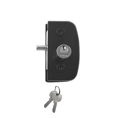 1520 - Fechadura para porta pivotante de vidro temperado blindex - Preto