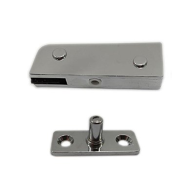 Dobradiça superior + pivô para porta pivotante de vidro temperado blindex - Cromado