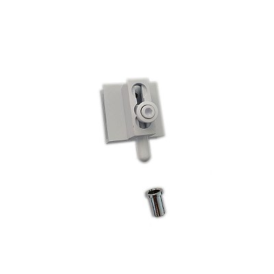 1800 - Trinco de pressão porta blindex pivotante - Branco