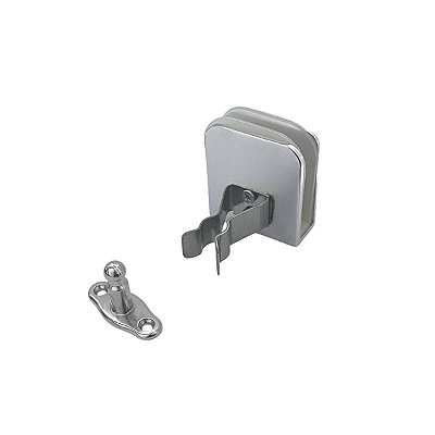 Fixador de pressao para porta pivotante de vidro - Cromado