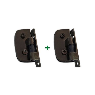 1115 - Dobradiça simples fechamento manual para porta de vidro temperado blindex Bronze - 2 unidades