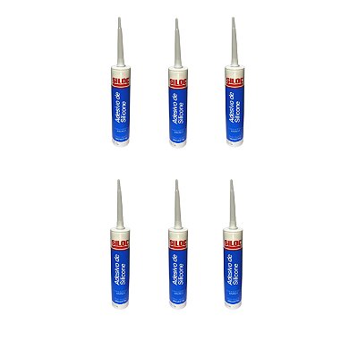 Silicone Acético Branco Siloc - 06 Unidades