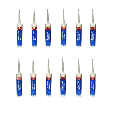 Silicone Acético Branco Siloc - 12 Unidades