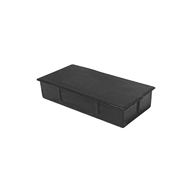 TA 2550 - Tampa plástica para tubo alumínio 1x2” Preta 2un
