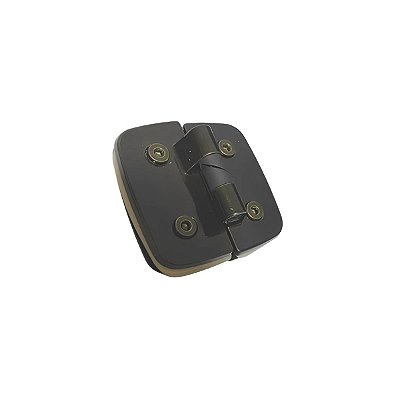 1129 - Dobradiça dupla automática v/v para porta de vidro temperado blindex Bronze
