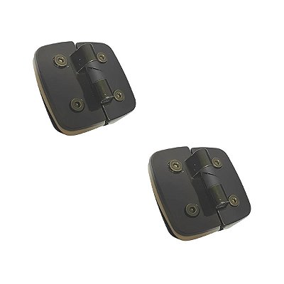 1129 - Dobradiça dupla automática v/v para porta de vidro temperado blindex Bronze - 02 unidades