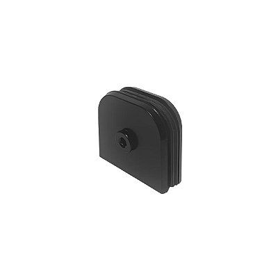 1329 - Suporte de centro para vidro fixo e guarda-corpo de vidro temperado blindex - Preto