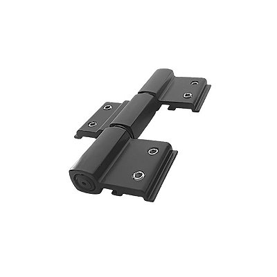 DOB 692T - Dobradiça tripla para porta de alumínio linha 25 - Preto