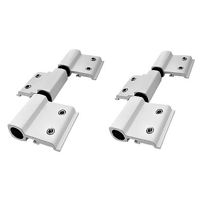 DOB 692T - Dobradiça tripla para porta de alumínio linha 25 Branco - 02un