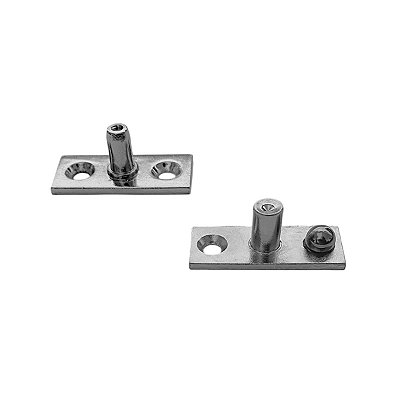 Kit pivô superior + pivô inferior para porta pivotante de vidro temperado blindex - Cromado