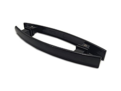 Puxador duplo curvo 30x20cm para porta de vidro - Preto