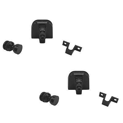 Kit janela blindex de correr com 4 folhas - Preto