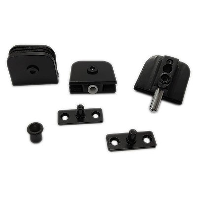 Kit janela pivotante para vidro temperado blindex - Preto