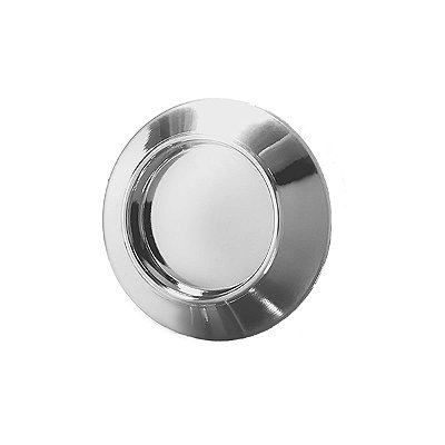Puxador redondo adesivo p/ portas e janela de correr-Cromado