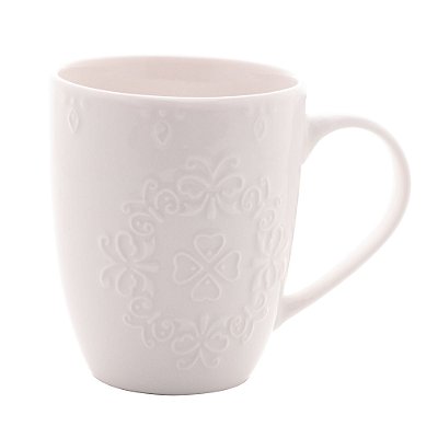 Caneca de Porcelana Borboleta Branca - Lyor