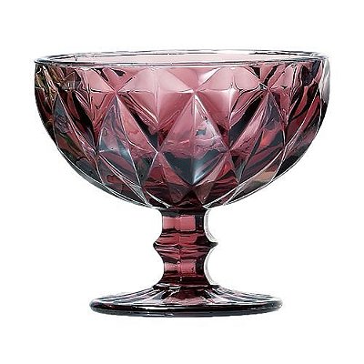 Taça de Vidro para Sobremesa Diamond - Rose