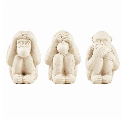 Trio de Macacos Sábios
