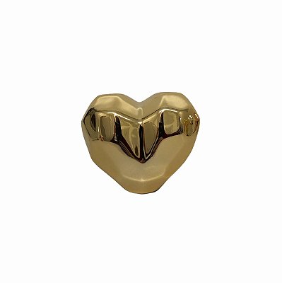 Coração Decorativo Dourado - Médio