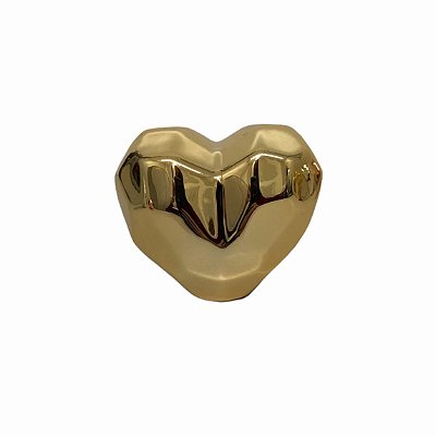 Coração Decorativo Dourado - Grande