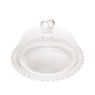 Queijeira de Cristal Bolinha de Coração - Lyor