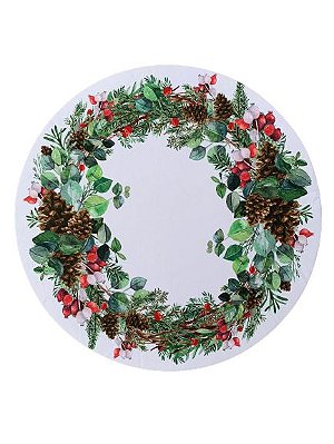 Capa para Sousplat Guirlanda Pinha de Natal
