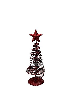 Árvore Aramada Glitter 16 cm - Vermelha